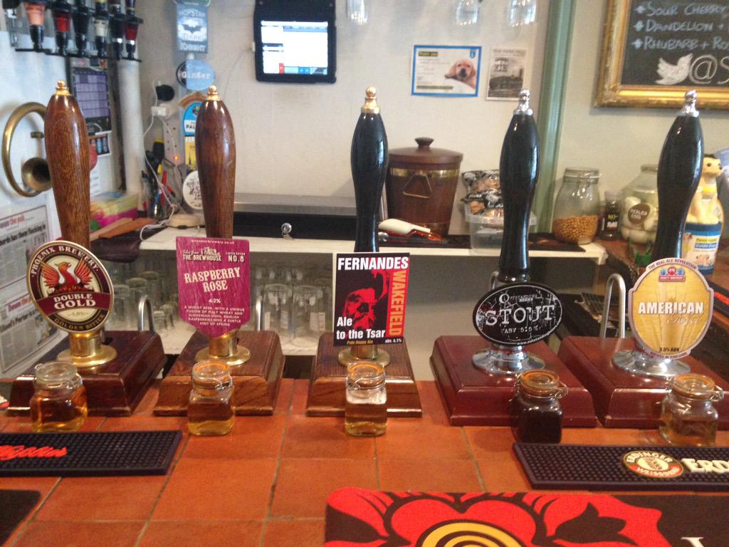 On the pumps today! Open until 11. <a href="/ossettbrewery/">Ossett Brewery</a> <a href="/Outstandingbeer/">Outstanding Brewing</a> <a href="/FernandesBrewer/">Fernandes Brewery</a> <a href="/lancasterale/">Lancaster Brewery</a> <a href="/PhoenixBrewery_/">PhoenixBrewery</a>