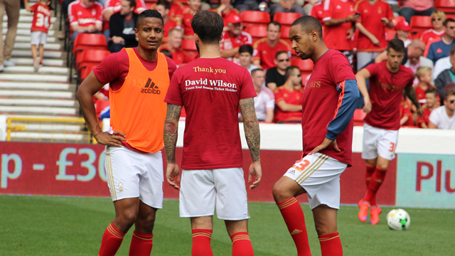 NFFC's tweet photo. The players are warming up in special t-shirts today to show their appreciation for #NFFC's season ticket holders. http://t.co/gfUZLOfVuw