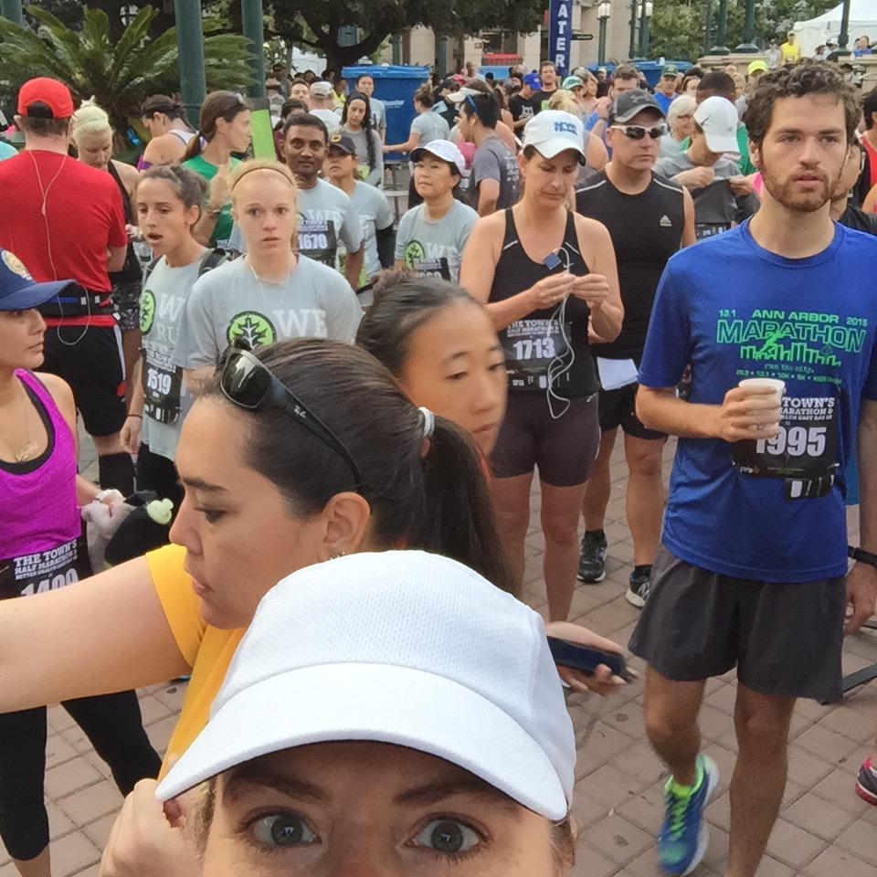 teresa's tweet photo. Staging for the Run Oakland Half Marathon...here goes! #runoak #Oakland http://t.co/bsQ422Wxw0