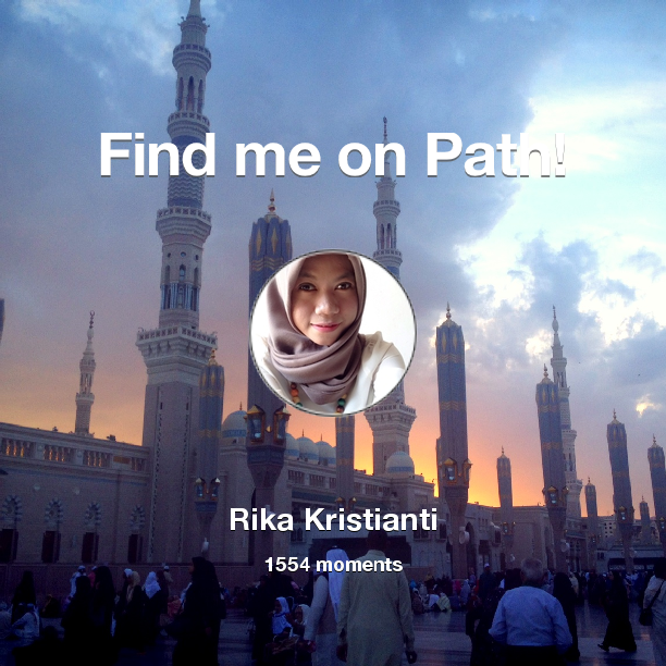 rika_kristianti's tweet photo. I've shared 1,554 memories with my friends on #Path - see them now at http://t.co/TZP5Q7JmIP! #thepersonalnetwork http://t.co/vP3HXGdGWd