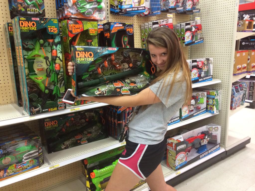 nfunkayy's tweet photo. shopping for nerf guns because we can #dinohunters http://t.co/xRQpfzMIGi