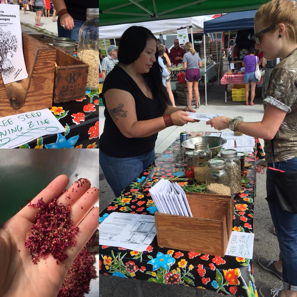 CFMarket's tweet image. Seed saving tips &amp;amp; info with Trish from @ccmcoop. Take home a free seed zine and heirloom seed packets!