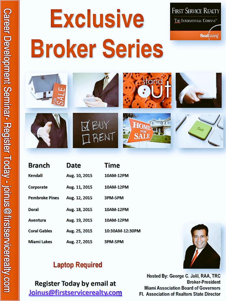 MiamiWayRealty's tweet image. August is exploding at #FirstServiceRealty #RealLiving Great tools guaranteed to get you inventory. Register today.