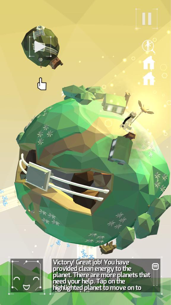 amyneurons's tweet photo. A beautiful puzzle game you win by terraforming tiny low poly planets using clean energy. https://t.co/Fj02eFX6bF http://t.co/RObMJ2tD4l