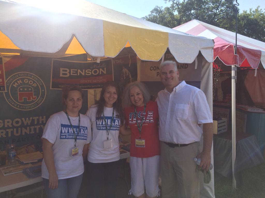 tomemmer's tweet photo. Glad I could run in to @AbigailWhelan today! We all appreciate the work you're doing in Saint Paul! #GameFair2015 http://t.co/NpSqZRhPE5