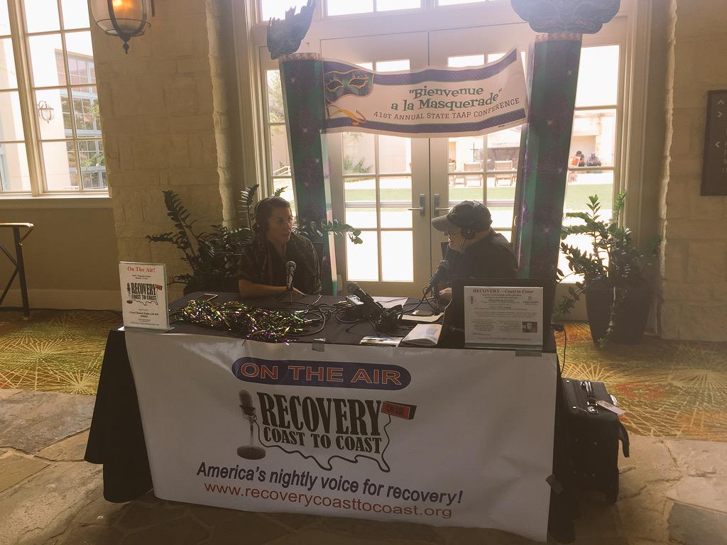 ypr_national's tweet photo. @YPRLubbock chapter lead @rad_departure interviewing with Recovery Coast to Coast radio at @TAAPorg #TAAP2015 http://t.co/hg6AQUU984