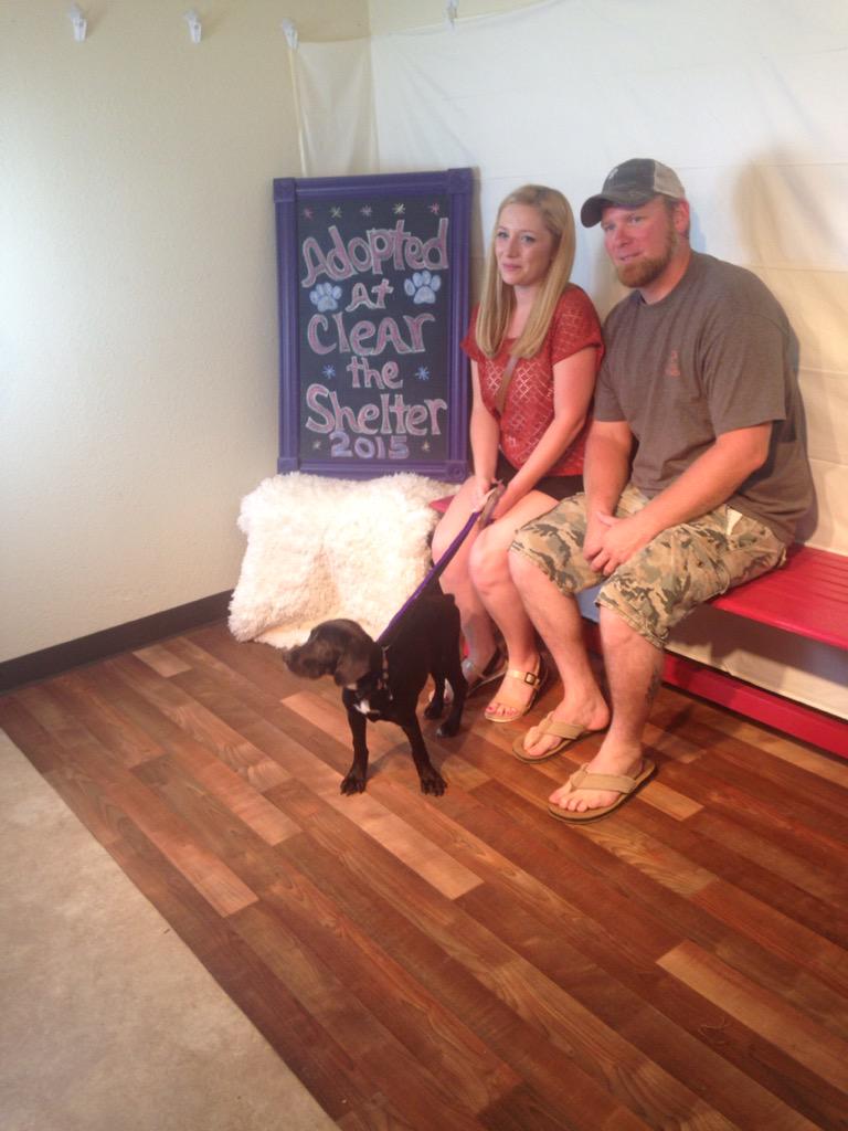 Puppy Ashley with her new owners!