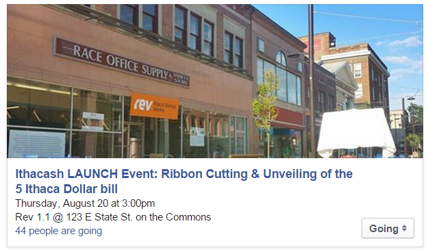 Ithacash's tweet photo. #ITHACASH LAUNCH THURSDAY: Ribbon Cutting &amp; Unveiling of the Ithaca i$5 bill:  http://t.co/aAROKgQu7T [Fb] #twIthaca http://t.co/S7QVeMi14Z