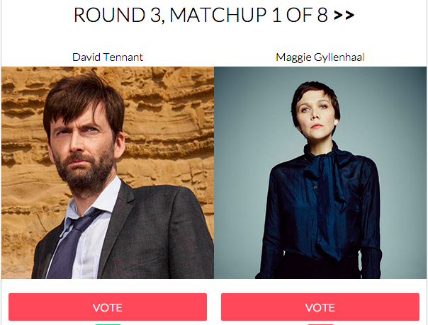 RadioTimes's tweet image. #DRAMACHAMPION ROUND 3: David Tennant (#broadchurch) vs @mgyllenhaal (#thehonourablewoman)! radiotimes.com/dramachampion
