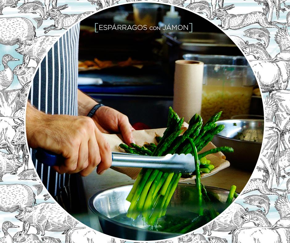 El crédito de nuestros espárragos con jamón serrano se lo damos al aceite de trufas // #Alaríz