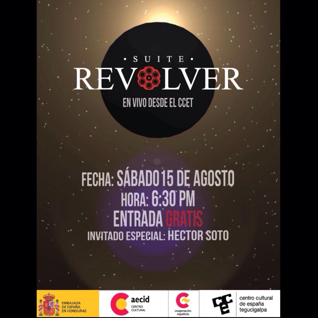SuiteRevolver's tweet photo. No puedes perderte hoy a #SuiteRevolver en vivo desde el CCET a las 6:00pm! Entrada GRATIS!! ¿Listos para el viaje? http://t.co/uEyCP5TIAE