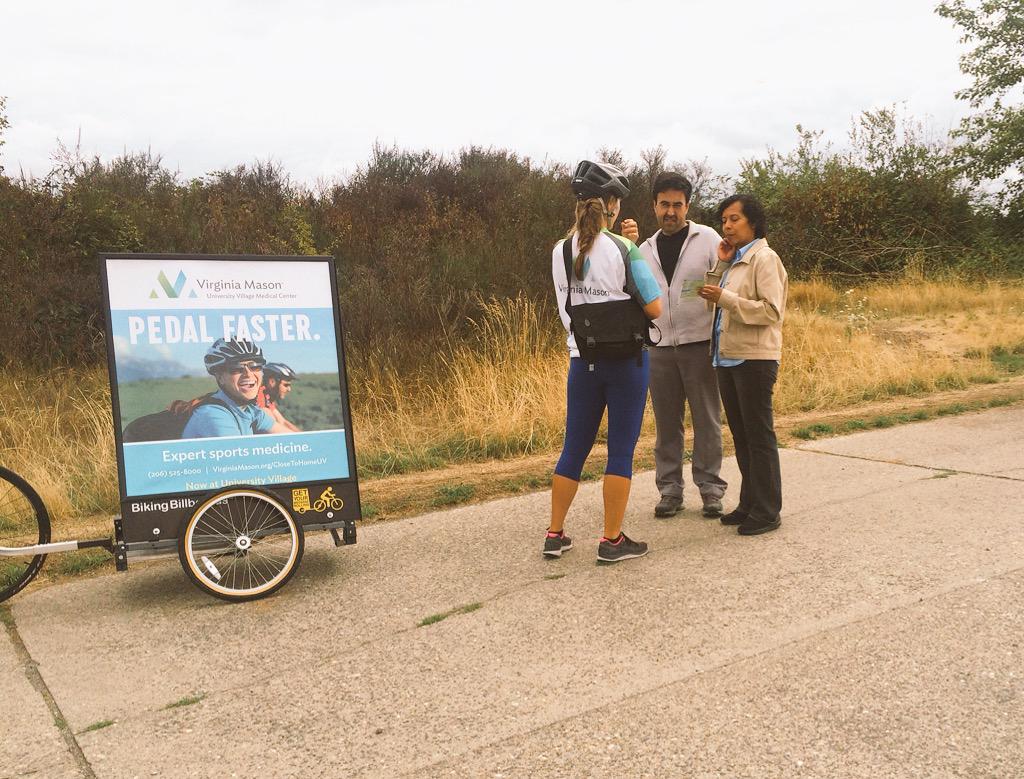 BikingBillboard's tweet photo. Exploring Magnuson Park for @VirginiaMason U. Village Medical Center. http://t.co/0DAc8hH5Uh