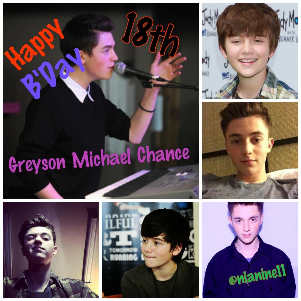 Happy Birthday my cutties idol Greyson Chance happy 18th grey hopefully you back with New Album     