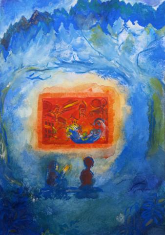 ArtandAdventure's tweet photo. In #Japan hiking through the woods we found a museum with a Chagall! http://t.co/LA8H22Jt0R #EdFringe http://t.co/8A98gAd2Cj
