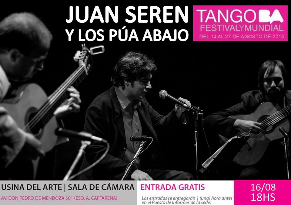 Mañana, Juan Seren y Los Púa Abajo, presentando Casa Cuore en el TANGO BA 2015. Salud!