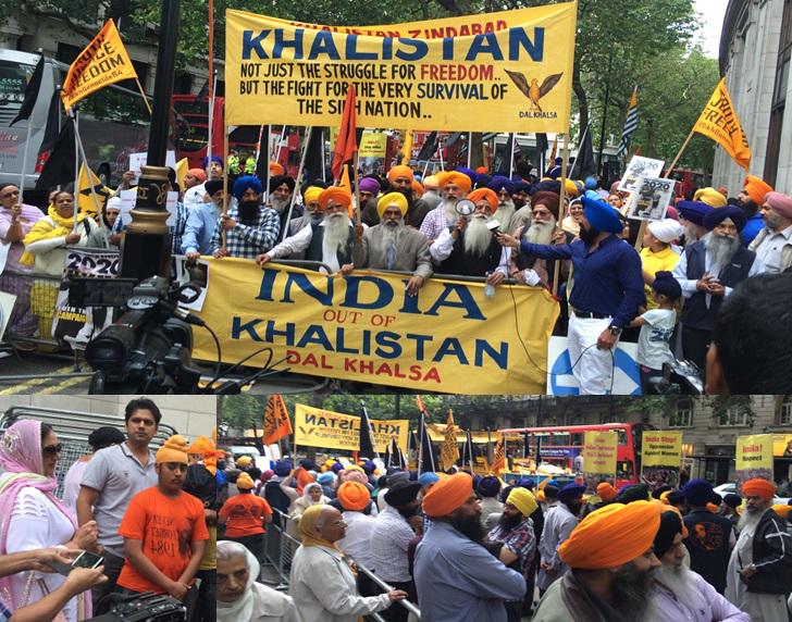 LoneTaimoor's tweet photo. ''Sikh community UK''protest against India in front of Indian high commission London UK
photo Taimoor Lone Kashmirlin http://t.co/mJwHpiE1dy