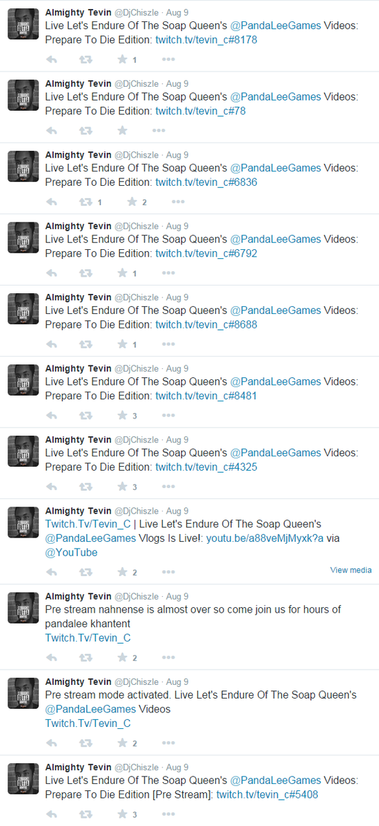 ebeggin_c's tweet photo. Just a few examples of his spamming his khanent. http://t.co/W3Vkzr0G8K