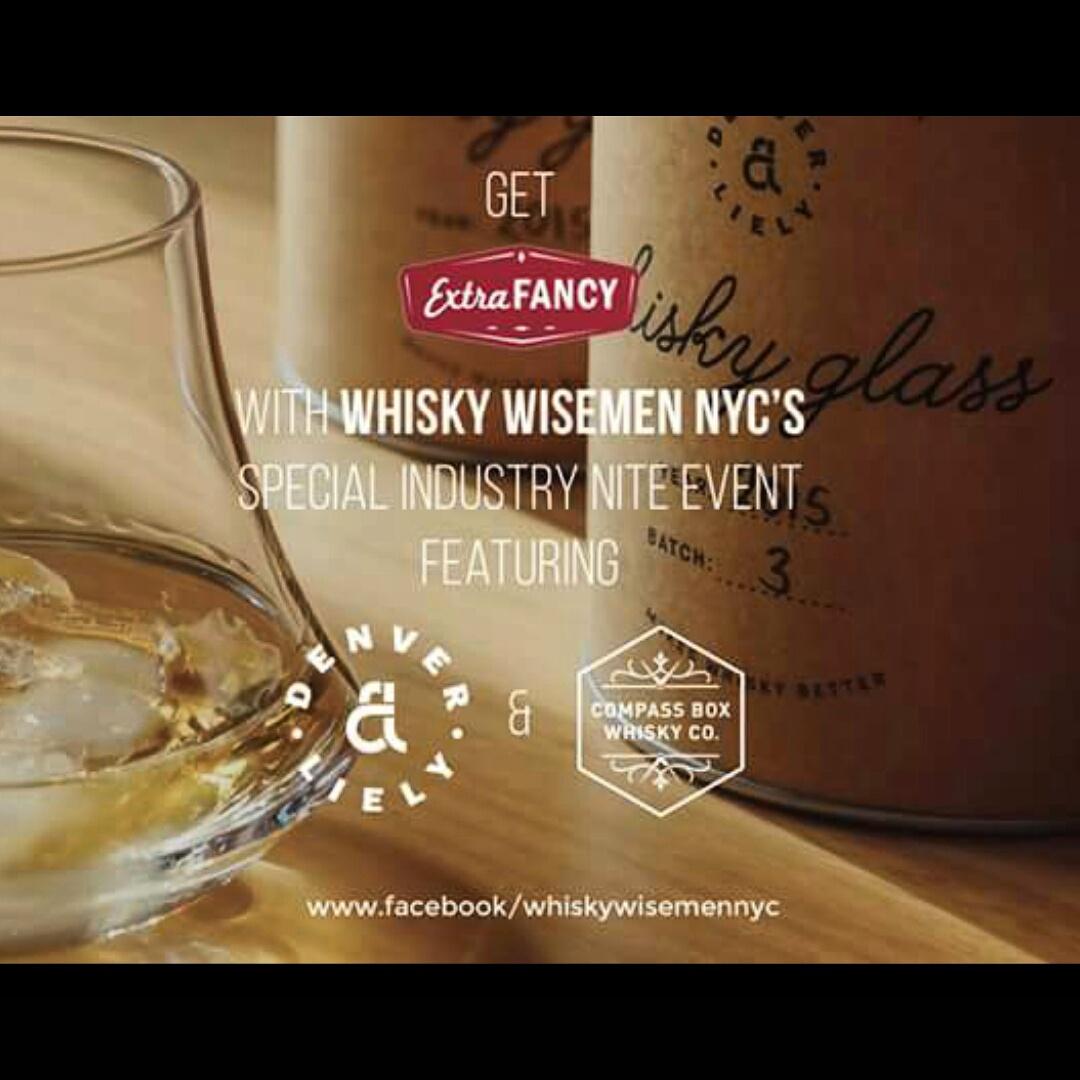 denverandliely's tweet photo. D&amp;L with @WhiskyWisemen, @CompassBox &amp; @extrafancybklyn bar present our Industry night event! http://t.co/VCnvOU46M8 http://t.co/dDAxEwRGCV