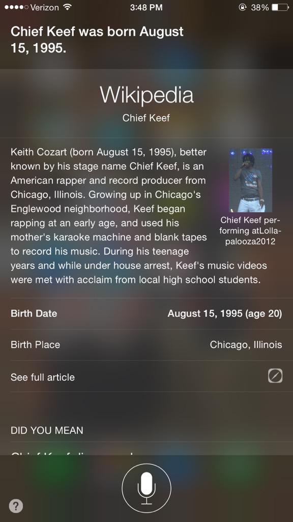 Me and chief keef got the same birthday  