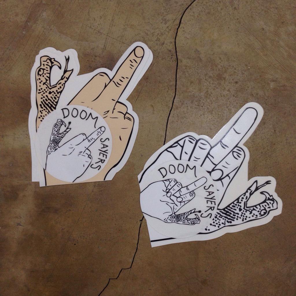 Navajatv's tweet image. @doomsayersclub Up Yours Sticker Pack // Ahora disponibles en #CasaNavaja #SnakeShake #DoomSayers 🐍