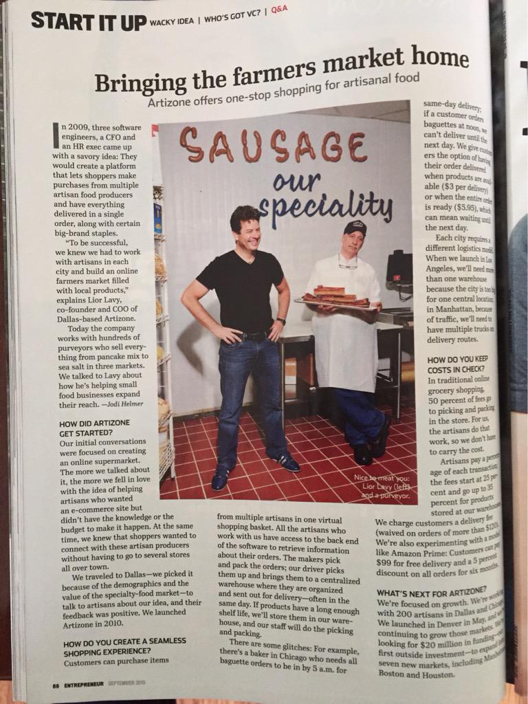 lior_lavy's tweet photo. Yes - I couldn't stop smiling. Thank you @Entrepreneur for covering @Artizone, @artizonechi and @artizonedenver. http://t.co/EgMIqVnMcG