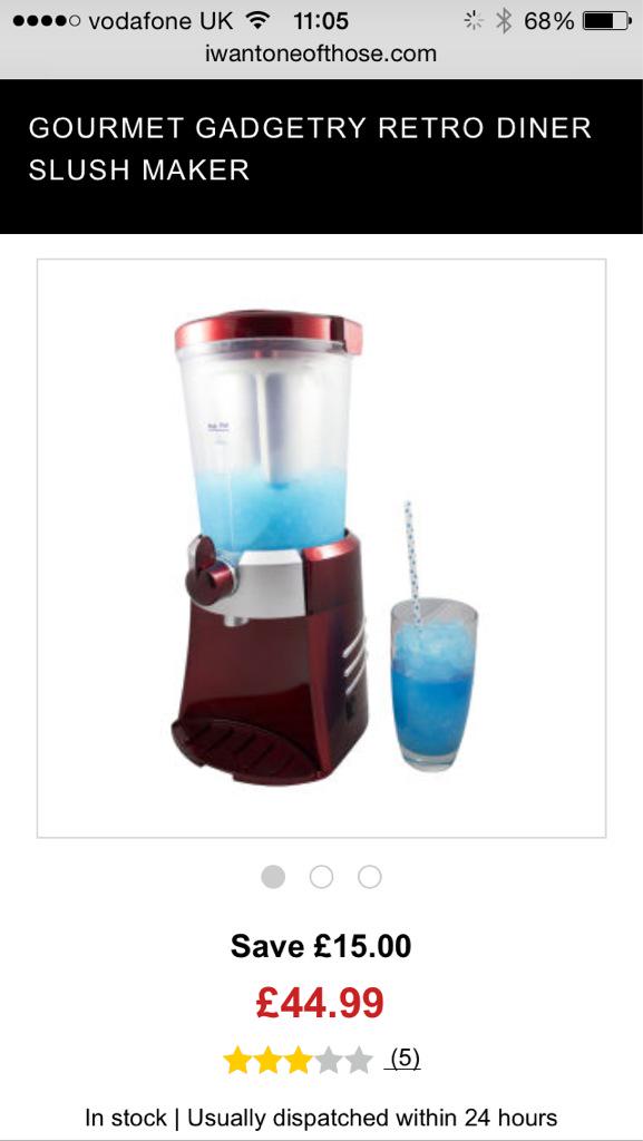 thelaidlersuk's tweet photo. Waaaaant #SlushieMaker #MustRead http://t.co/Cq17FyZjSx