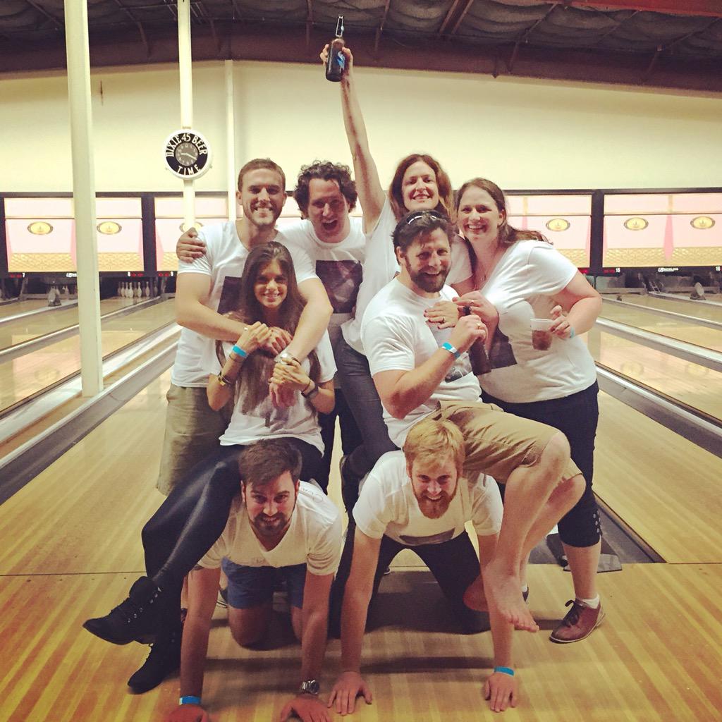 Bowling with the Rozas Ward Architects for the AIA bowling tournament. #AIA #Architects #rockandbowl #rozasward