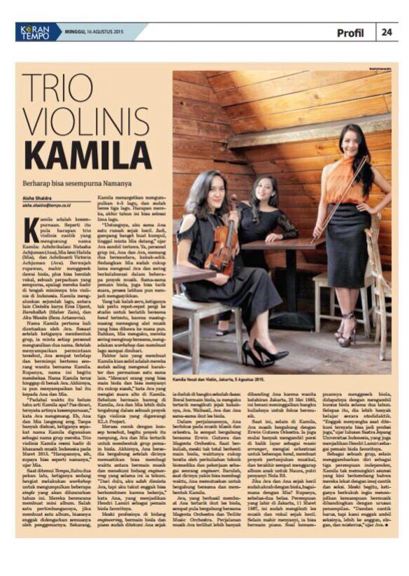 Kamila_idn's tweet photo. Profil @korantempo hari ini KAMILA ( @avachdinanti @miaismi @nanan_achjuman ), yuk diborong korannya @kamiKAMILA_FC 😉 http://t.co/Z2CoxFPFX5