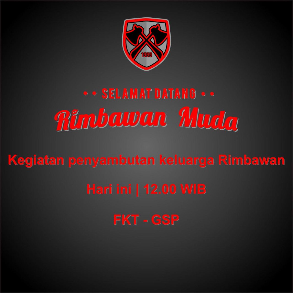 KudaPoniFKT's tweet photo. Selamat Pagi RImbawan !!! Jangan lupa nanti jam 12 kita bakal sama2 ngantarin dedek2 gemesh dari FKT-GSP !!! http://t.co/kTec670ANl