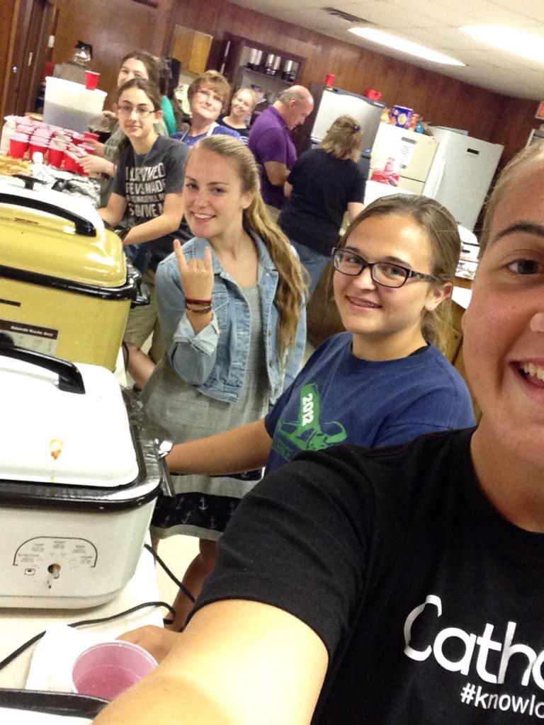 KatieMascari's tweet image. Comin @ ya live from the World Youth Day Spaghetti Dinner &amp;amp; Bingo #serverstatus