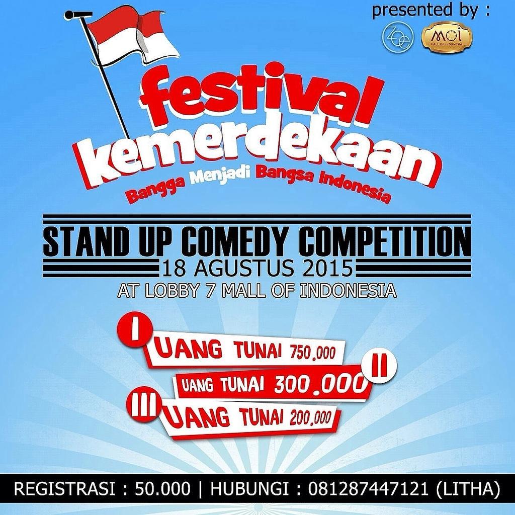 ZoEOrganizer's tweet photo. Stand up comedy competition @MallOfIndonesia 18 agt 15, info registrasi:081310157379 http://t.co/hol2ZatyHG