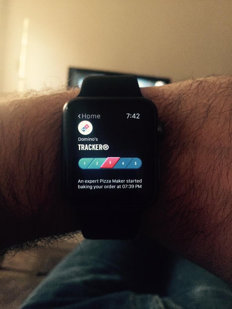 jackmcglinchey's tweet image. What a time to be alive! @dominos @APPLEOFFIClAL #pizzatracker #AppleWatch