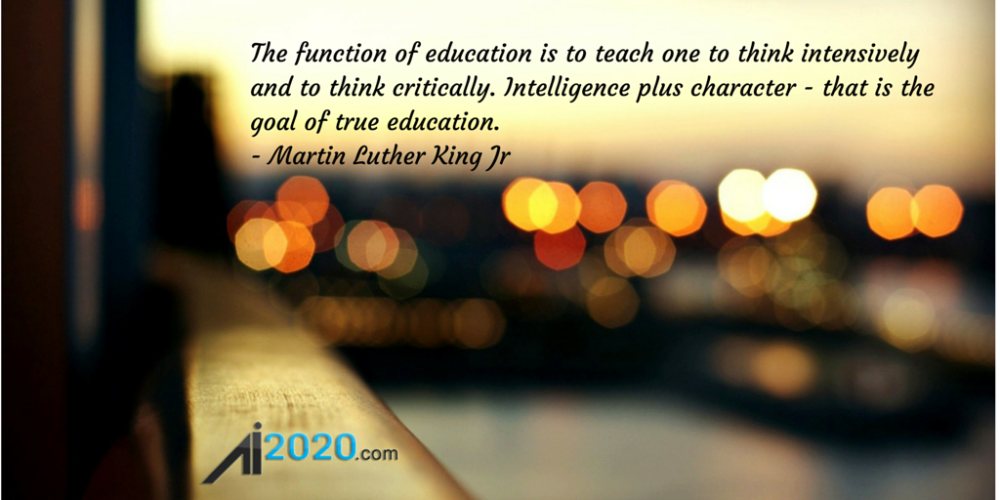 adnanedtech's tweet photo. The function of education is to teach one to think intensively... -Martin Luther King Jr. http://t.co/9Dvj20dazQ