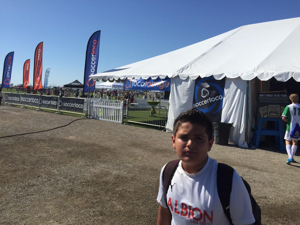 PJ2515's tweet photo. Lil man outside the #LocoLounge at the #AttackSummerClassic @soccerloco always doing big things! 👍🏼 http://t.co/WcqBbP78aG