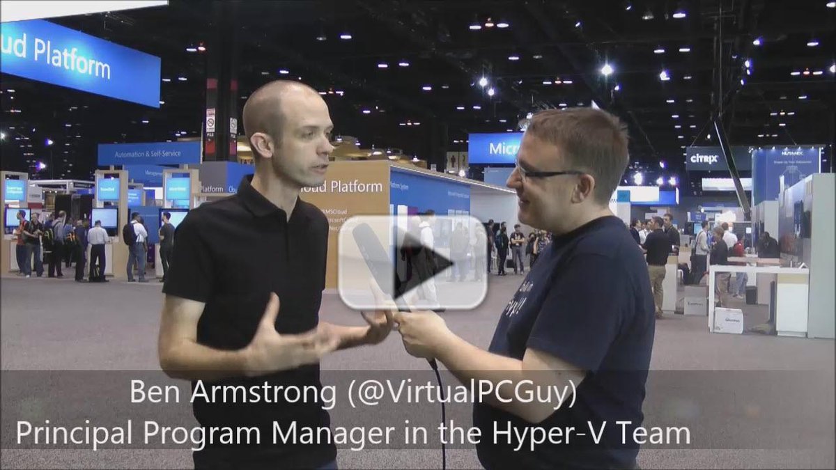 hypervcommunity's tweet image. Interview with Ben Armstrong @VirtualPCGuy about Hyper-V in Windows Server 2016 ow.ly/QWGKn #HyperV