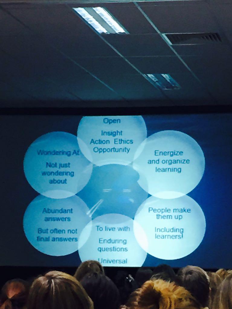 Lilylauren's tweet image. The power of questions David Perkins #cot2015 #culturesofthinking