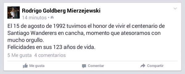 eseaenecl's tweet photo. Rodrigo Goldberg y su saludo por #SW123 http://t.co/4yQD7IxGk2
