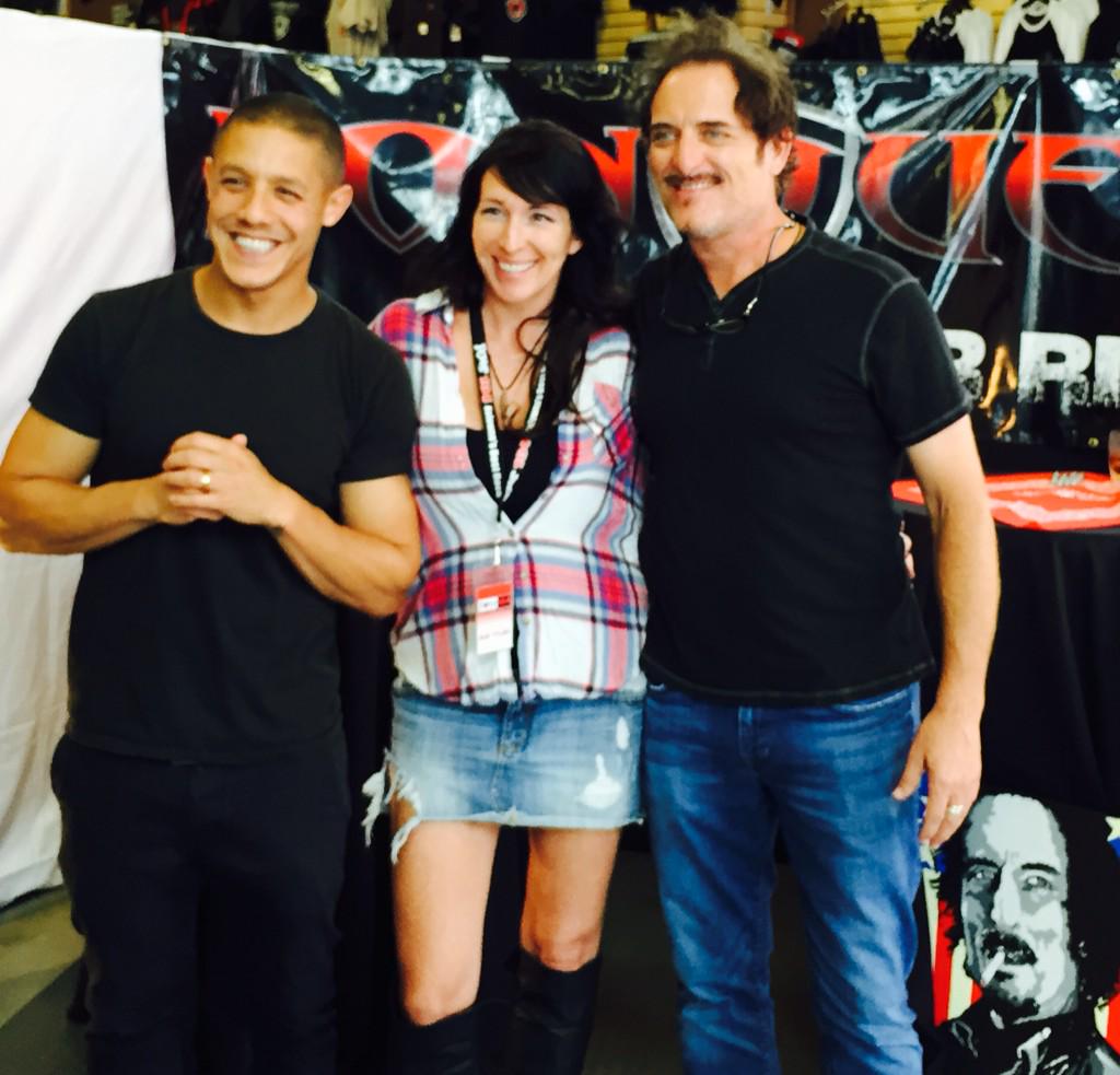 SueTyler18's tweet photo. Fun time @SonsofAnarchy @Power104 http://t.co/hkbBQAq6Fo