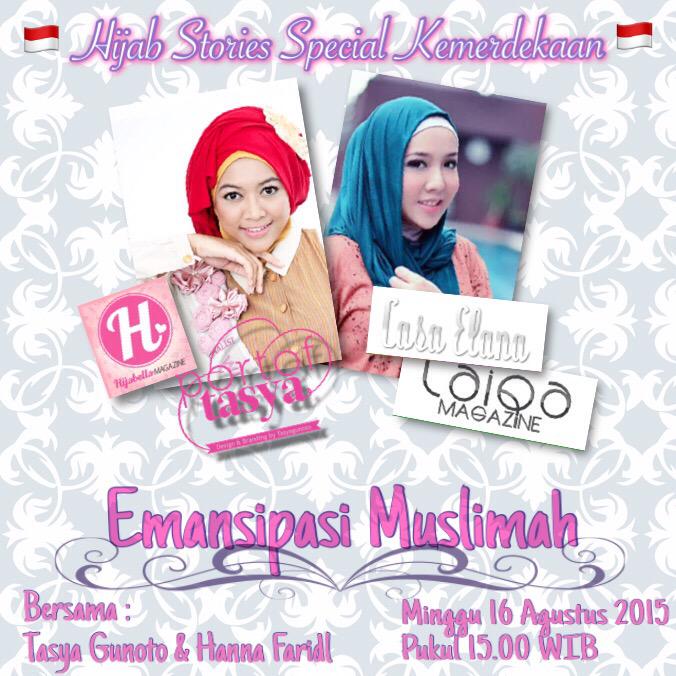 Hari ini bersama <a href="/tasyagunoto/">Tasya Pewe Gunoto</a> @hannafaridl dan <a href="/yau_mi/">yaumi fitri</a> pukul 15.00 WIB