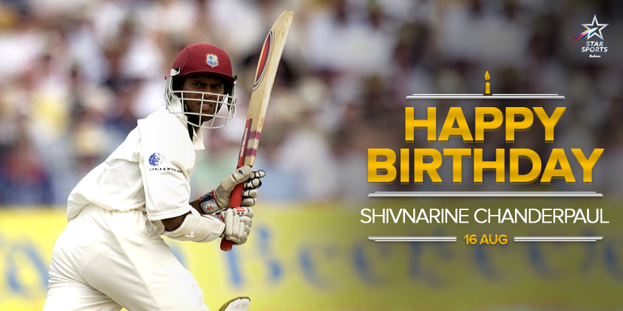Happy Birthday \Chanders \! talismanic batsman Shivnarine Chanderpaul turns 41 today. 