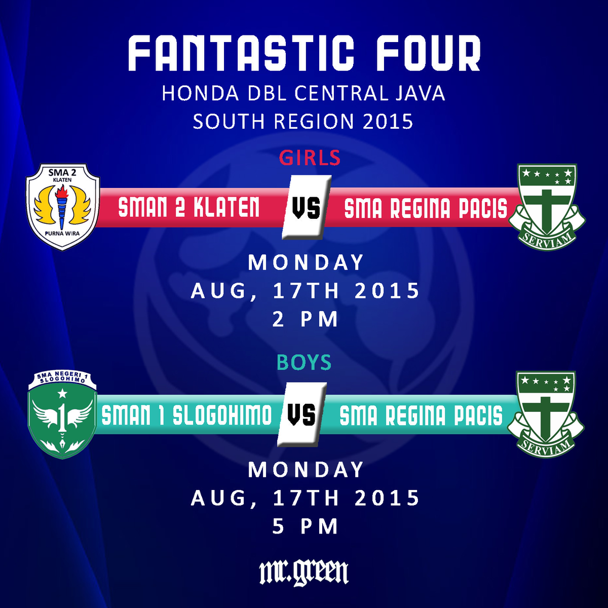 FANTASTIC FOUR #REGPACROADTOFINAL @DBL_SOLO <a href="/ursulinsolo/">SMA RegPac Ursulin</a> @insspac