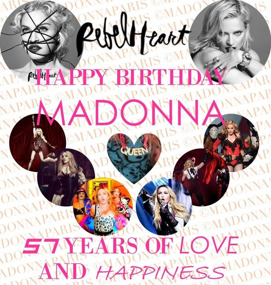 Happy Birthday Madonna      August 16, 2015      