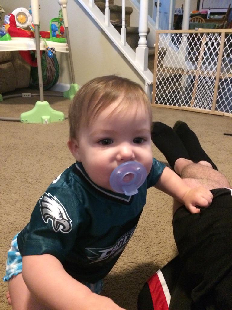 Lummox123's tweet photo. @Eagles We got up early from the excitement! We're ready! #alexis #flyeaglesfly #inchipwetrust #preseason #nflgold http://t.co/OY2AAuEqoM