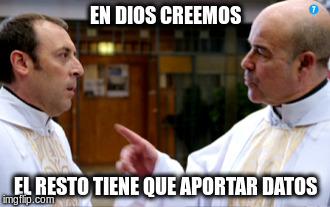 FunWithStats's tweet image. En dios creemos, el resto tiene que aportar datos