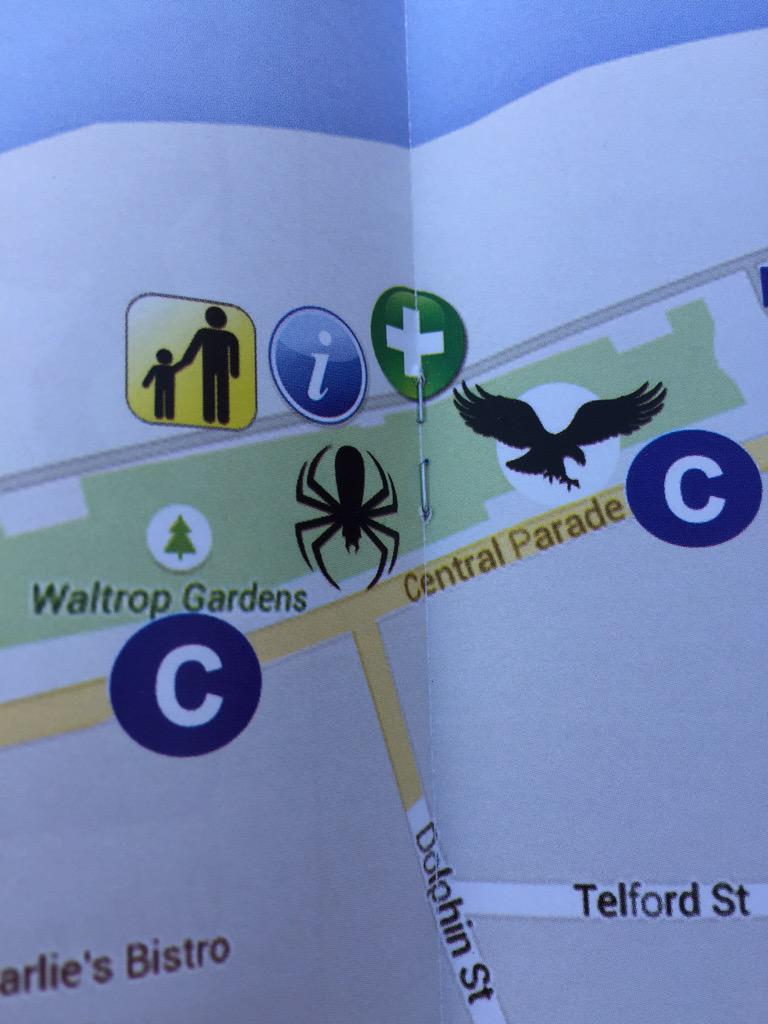 rudecold's tweet image. @COLDBAND COLD spider logo in a UK air show booklet, how strange! #coldarmy