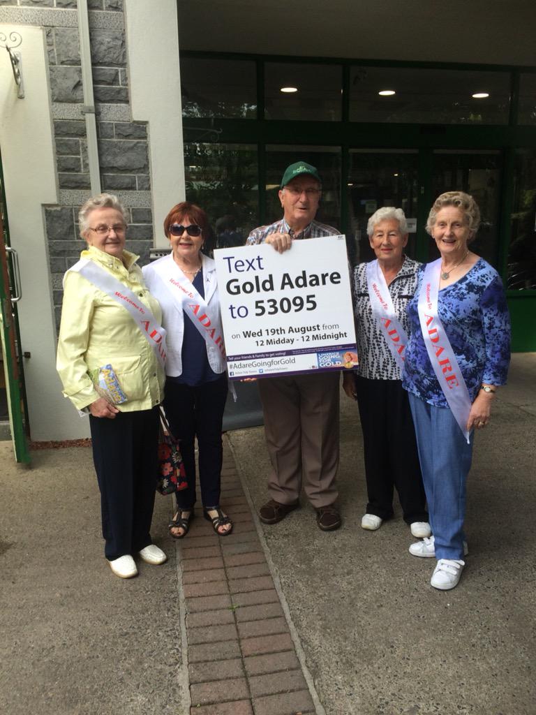 The Adare Street Ambassadors looking for ur support wed pls Txt: GOLD ADARE to 53095 from 12 Wed #AdareGoingForGold