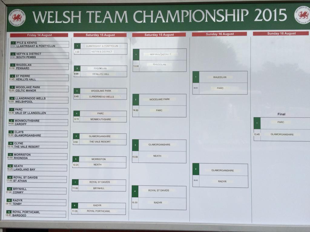 wales_golf's tweet photo. The 2015 Welsh Team Championship Final will take place between @ParcGolfClub and @glamgolf http://t.co/PYWnenimsJ