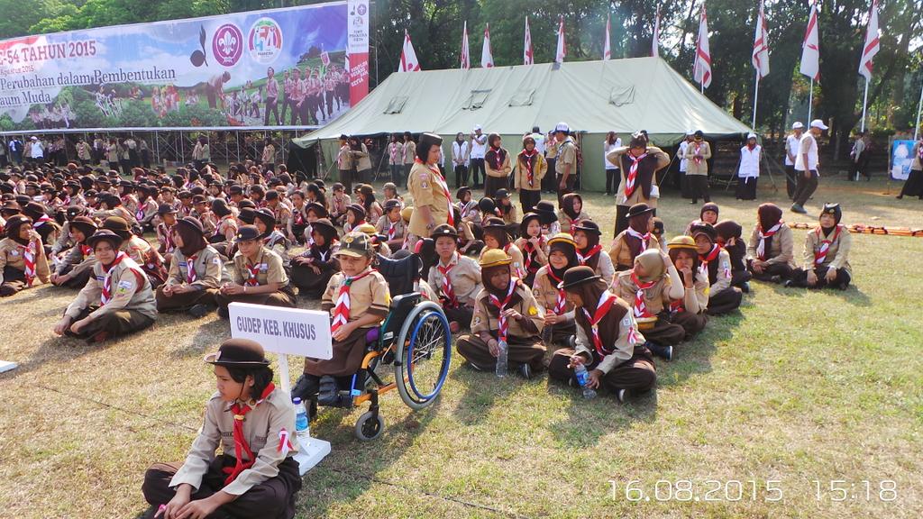 Kakak2 yg hebat dari gugus depan kebutuhan khusus ni
Di peringatan #haripramuka54