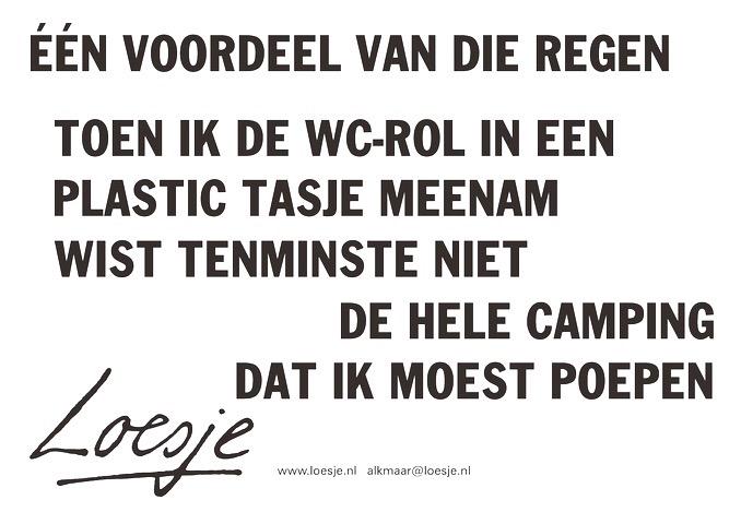 LoesjeNL's tweet photo. **Een voordeel van regen
op de camping**
#loesje http://t.co/Wvm2hTNPyf