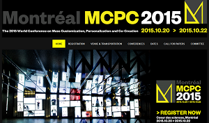 Dr_RobertFreund's tweet image. #MCPC2015 World Conference on Mass Customization, Personalization, and Co-Creation: Paper accepted.